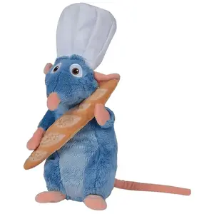 Peluche Disney Remy avec toque et baguette 25 cm pas cher