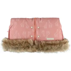 Moufles pour poussette rose motif girafe - Noukie's pas cher