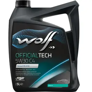 Bidon 5 litres d'huile 5w30 C4-10 Wolf SYNFLOWC 