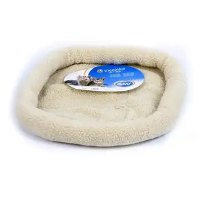 Duvo+ -knaagdier- heel Klein Mandje 27x21cm ovaal schapenvacht voor knaagdieren pas cher