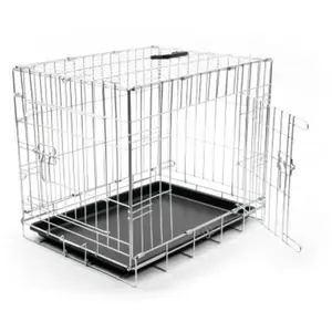 Duvo DRAADKOOI TOPLINE 2 DEUREN PLASTIC SCHUIF L/92x57x64CM chroom pas cher