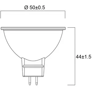 Ampoule led 36° GU5,3 840 5W égal à 40W MR16 Sylvania pas cher