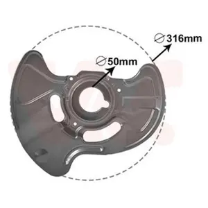 Comparateur de prix : Dekplaat remschijf 3032372 Van Wezel