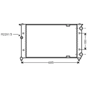RADIATEUR BENZINE 1.6 MPi Mot AFT zonder AIRCO 49002021 International ... pas cher