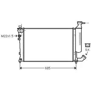 Van Wezel - RADIATOR VOOR CITROEN XSARA 1997-2000 133049 pas cher