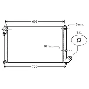 RADIATEUR DIESEL -4/99 19 55KW zonder AIRCO 40002181 International Radiators pas cher