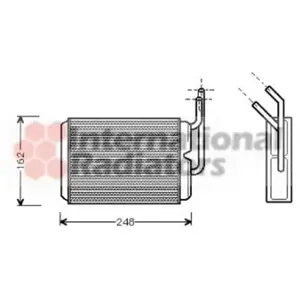Van Wezel Radiateur Chauffage Pour Renault Twingo Version : All - Type Harrison / Delphi De 1993 À 2007 pas cher
