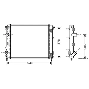 Van Wezel - RADIATOR VOOR DACIA LOGAN 2004-2009 7700428082 pas cher