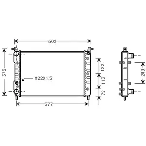 RADIATEUR BENZINE 12 / 14 -AUTO zonder AIRCO 17002224 International Ra...