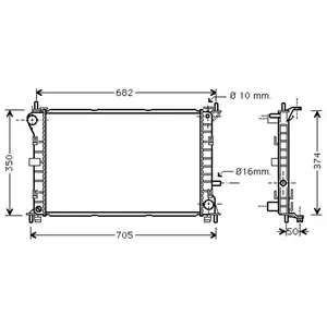 Radiateur Benzine 1.6 At 18002379 International Radiators pas cher