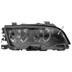 Van Wezel Koplamp rechts ZWART H7 + H7 pas cher