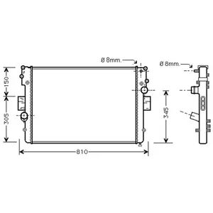 VAN WEZEL Radiateur moteur pour IVECO: Daily (Ref: 28002056) pas cher