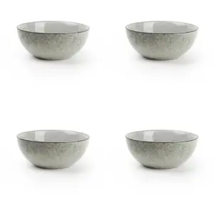 Salt&Pepper Artisan Kom - 11 cm - groen met lijnen - 1 stuk pas cher
