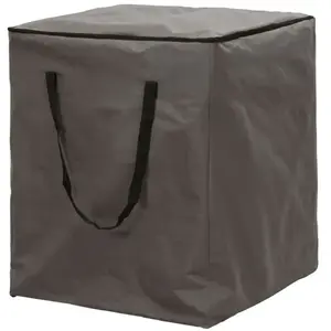Perel - Housse d'extérieur pour coussins lounge, gris, cube, 75 cm x 75 cm x 90 cm - grey pas cher