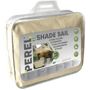 Comparateur de prix : Perel Voile Solaire Perméable - Carré 5 x 5m - Couleur Beige - Retient 90% des Rayons UV Nocifs - Toile en Tissu Aéré