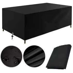 Housse Salon de Jardin 200x100x75cm Protection Bache Table de Jardin Mobilier Extérieur Imperméable Coupe-Vent Anti-UV Résistant pas cher