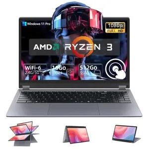 VANWIN PC Portable- 15,6" FullView Ecran Tactile 360°Rotation-AMD RYZE...
