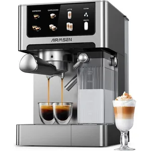 AIRMSEN Machine à Café Expresso 20 Bar Mousseur à Lait Double Chaudièr... pas cher