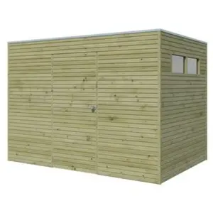 Abri de jardin QB - ALPHOLZ - 3x2m - Toit plat - 28mm - Avec fenêtre pas cher