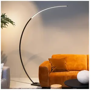 Lucide CURVE - Booglamp - LED Dimb. - 1x15W 2700K - Zwart pas cher
