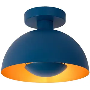 Lucide SIEMON - Plafonnière - Ø 25 cm - 1xE27 - Blauw pas cher