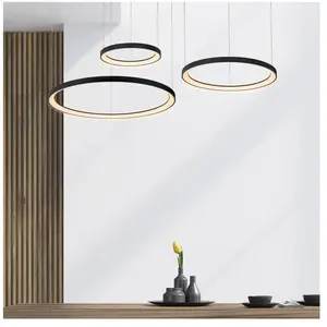 Lucide VIDAL - Hanglamp - Ø 78 cm - LED Dimb. - 1x120W 2700K - Zwart