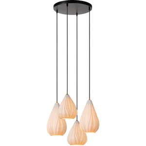 Lucide CINZIA - Hanglamp - Ø 55,5 cm - 4xE27 - Wit