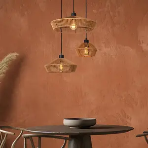 Comparateur de prix : Lucide YUNKAI - Pendelleuchten - Ø 60 cm - 3xE27 - Helles Holz