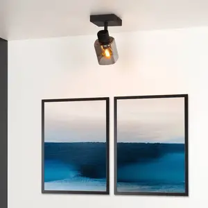 Comparateur de prix : Lucide 17999/01/30 Spot Plafond, Métal, 25 W, Noir, Fumé