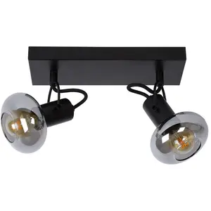 Lucide Spot de Plafond Métal, 50W Noir, Gris Fumé pas cher