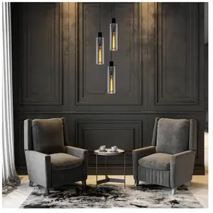 Lucide ORLANDO - Hanglamp - Ø 32 cm - 3xE27 - Fumé pas cher