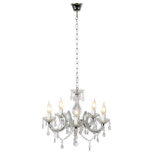 Lucide ARABESQUE - Kroonluchter - Ø 45 cm - 5xE14 - Transparant pas cher