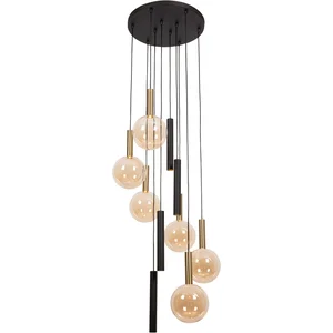 Lucide JOSIANE - Hanglamp - Ø 55 cm - 6xG9 - Zwart | Vibes