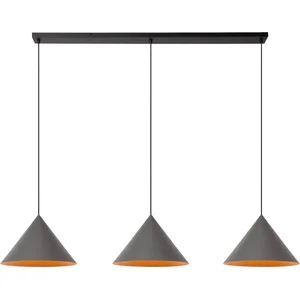 Lucide SPITZE - Hanglamp - 3xE27 - Grijs | Vibes