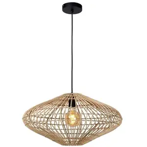 Lucide MAGALI-Suspension Rotin Ø56cm pas cher