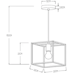 LUCIDE 00424/01/30 Suspension, Métal, E27, 40 W, Noir, Or Mat pas cher