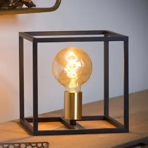 Lucide RUBEN - Lampe de table - 1xE27 - Noir pas cher