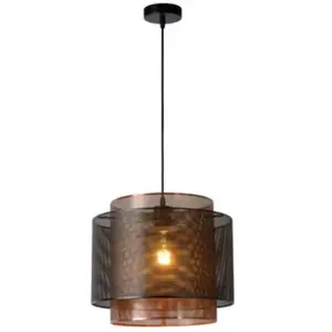 Lucide ORRIN - Hanglamp - Ø 34 cm - 1xE27 - Zwart pas cher