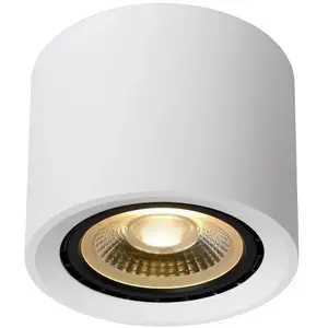 Lucide FEDLER - Spot plafond - Ø 12 cm - LED Dim to warm - GU10 - 1x12W 2200K/3000K - Blanc pas cher