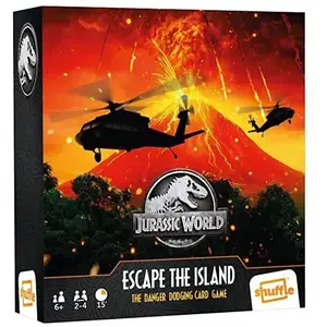 Shuffle Escape The Island Jeu de Cartes basé sur Le Film Jurassic World, 2 à 4 Joueurs à partir de 6 Ans pas cher