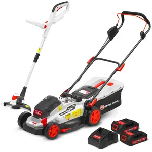 SANS Tondeuse et coupe bordures rechargeables 20V max + 2 batteries - ... pas cher