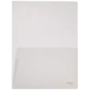 Esselte Chemise Double Poche, Transparent, Grainé, A4, Polypropylène 180 Microns, Lot de 5, 17324 pas cher