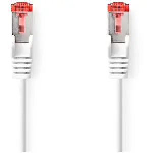 Nedis Câble réseau CAT6 - RJ45 mâle - RJ45 mâle - S/FTP - 1.00 m - Rond - LSZH - Blanc - Labe (S/FTP, CAT6, 1 m), Câble réseau pas cher