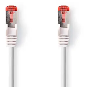 Nedis Câble réseau catégorie 6 - Fiche RJ45 - Connecteur RJ45 - S/FTP - 0,25 m - Rond - LSZH - Blanc - Étiquette pas cher