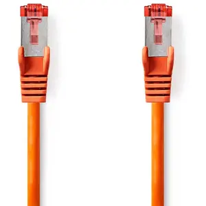 NEDIS Câble Cat 6 | Connecteur RJ45 (8P8C) | Fiche RJ45 (8P8C) | SF/UTP | 0,50 m | Rond | PVC LSZH | Orange | Sac en plastique pas cher