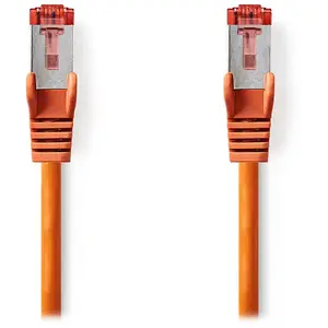 Nedis Câble RJ45 catégorie 6 S/FTP 10 m - Orange pas cher