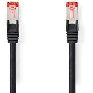 Nedis Câble RJ45 catégorie 6 S/FTP 15 m - Noir pas cher