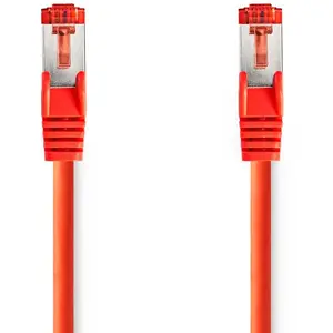 NEDIS Câble Cat 6 | Connecteur RJ45 (8P8C) | Fiche RJ45 (8P8C) | SF/UTP | 1.00 m | Rond | PVC LSZH | Rouge | Sac en plastique pas cher