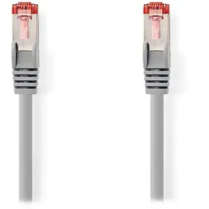 Nedis Câble RJ45 catégorie 6 S/FTP 15 m - Gris pas cher