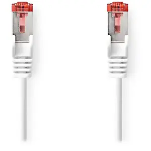 NEDIS Câble Cat 6 | Connecteur RJ45 (8P8C) | Fiche RJ45 (8P8C) | SF/UTP | 7,50 m | Rond | PVC LSZH | Blanc | Sac en plastique
